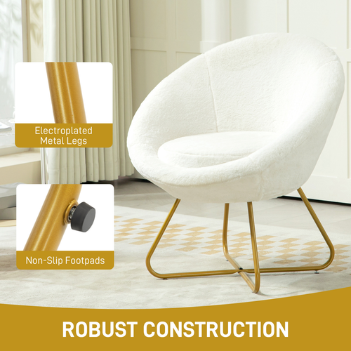 The Furniture Hubs Faux Fur Comfy Chair