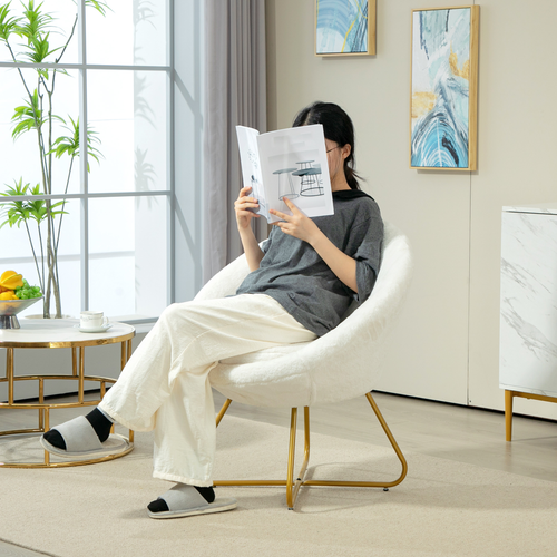 The Furniture Hubs Faux Fur Comfy Chair