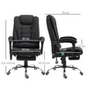 The Furniture Hubs Heated Massage Office Chair – Black
