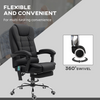 The Furniture Hubs Heated Massage Office Chair – Black