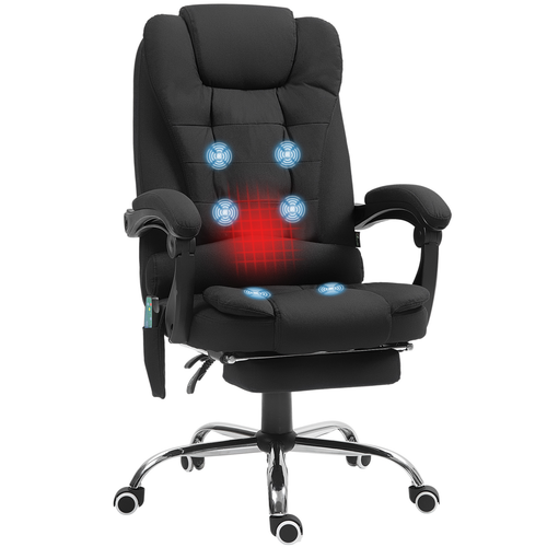 The Furniture Hubs Heated Massage Office Chair – Black