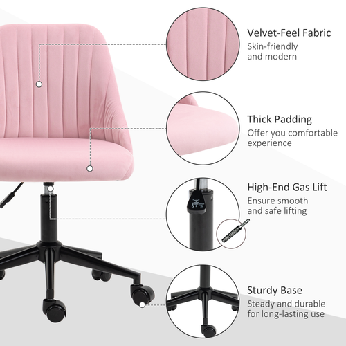 The Furniture Hubs Velvet Office Chair
