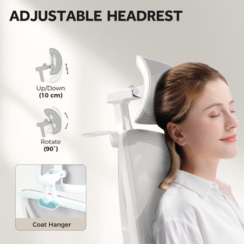The Furniture Hubs Ergonomic Office Chair, Grey