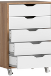 The Furniture Hubs Mobile Filing Cabinet, 5-drawer File Cabinet