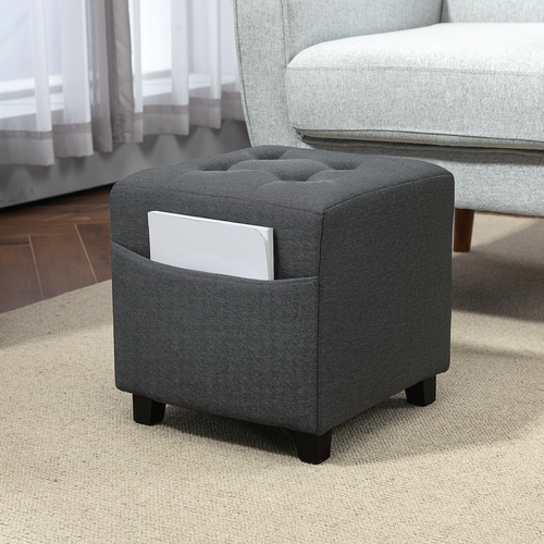 The Furniture Hubs Small Padded Square Ottoman Footstool