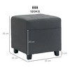 The Furniture Hubs Small Padded Square Ottoman Footstool