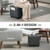 The Furniture Hubs Small Padded Square Ottoman Footstool