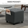 The Furniture Hubs Small Padded Square Ottoman Footstool