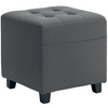 The Furniture Hubs Small Padded Square Ottoman Footstool
