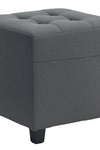 The Furniture Hubs Small Padded Square Ottoman Footstool