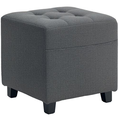 The Furniture Hubs Small Padded Square Ottoman Footstool