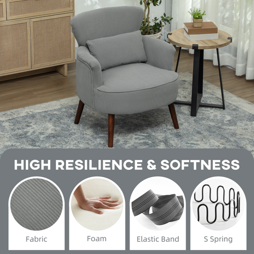 The Furniture Hubs Armchair with Padded Seat and Backrest