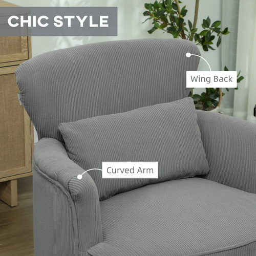The Furniture Hubs Armchair with Padded Seat and Backrest