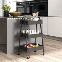 The Furniture Hubs 3-Tier Rolling Kitchen Storage Cart