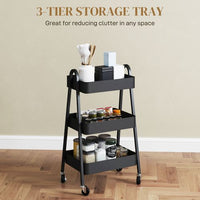 The Furniture Hubs 3-Tier Rolling Kitchen Storage Cart