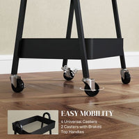 The Furniture Hubs 3-Tier Rolling Kitchen Storage Cart