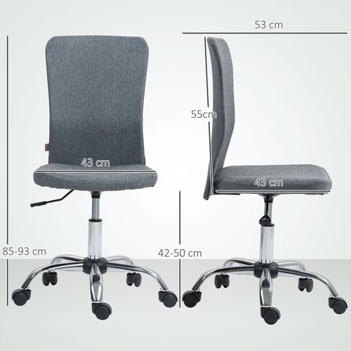 The Furniture Hubs Armless Computer Desk Chair, Makeup Vanity Chair