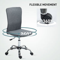 The Furniture Hubs Armless Computer Desk Chair, Makeup Vanity Chair