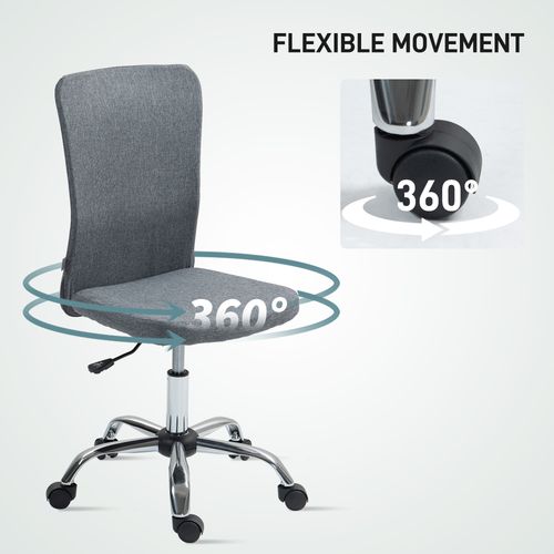 The Furniture Hubs Armless Computer Desk Chair, Makeup Vanity Chair