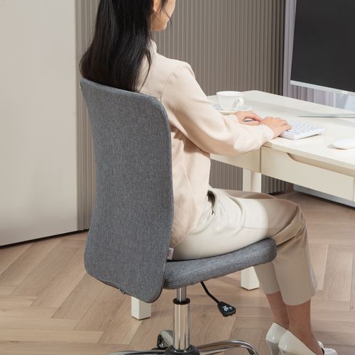 The Furniture Hubs Armless Computer Desk Chair, Makeup Vanity Chair