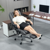 HOMCOM Grey PU Leather Reclining Massage Office Desk Chair