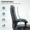 HOMCOM Grey PU Leather Reclining Massage Office Desk Chair