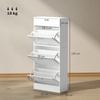 HOMCOM Black Shoe Cabinet with 4 Drawers, Stores 18 Pairs