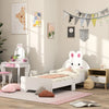 Rabbit-Designed Toddler Bed – White