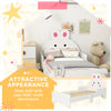 Rabbit-Designed Toddler Bed – White