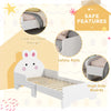 Rabbit-Designed Toddler Bed – White