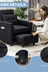 The Furniture Hubs Folding Sleeper Chair Bed with Pillow