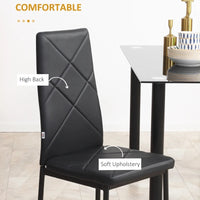 Set of 6 Faux Leather Dining Chairs