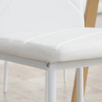 Set of 6 Faux Leather Dining Chairs