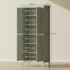 Tall Pantry Cupboard with Motion Sensor LED Light – Freestanding Kitchen Storage Cabinet