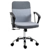 Vinsetto Office Chair Linen Fabric Swivel Computer Desk Chair Home Study Adjustable Chair with Wheels