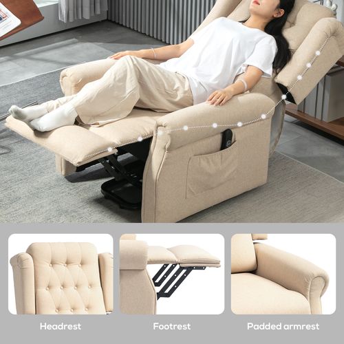 The Furniture Hub Power Lift Recliner Armchair with Wingback