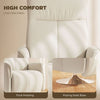 Massage Reclining Chair with Adjustable Backrest, Cream White