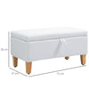 The Furniture Hubs Linen Ottoman Storage Box Footstool
