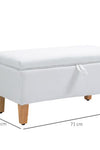 The Furniture Hubs Linen Ottoman Storage Box Footstool