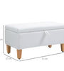 The Furniture Hubs Linen Ottoman Storage Box Footstool