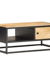 The Furniture Hubs Mango Wood Carved Coffee Table 90x55x36