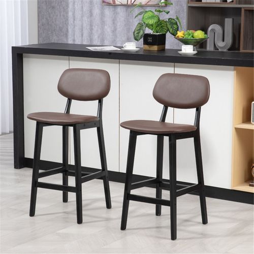 The Furniture Hubs 2 Sets Faux Leather Chairs & Bar Stools