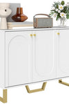 HOMCOM Sideboard with Adjustable Shelves & Doors for Living Room, White