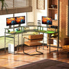 The Furniture Hubs L‑Shaped Corner Computer Desk onitorStand