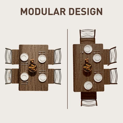 The Furniture Hubs 5 Piece Dining Table and Chairs Set