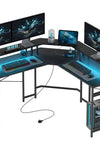 The Furniture Hubs L‑Shaped Corner Computer Desk onitorStand
