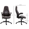 PU Leather Swivel Office Chair Adjustable by The Furniture Hubs