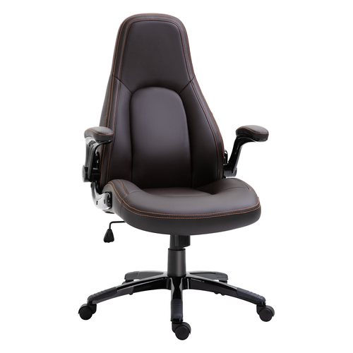 PU Leather Swivel Office Chair Adjustable by The Furniture Hubs