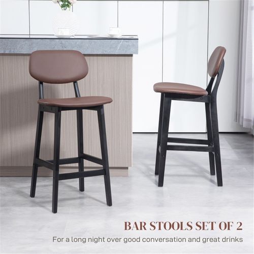 The Furniture Hubs 2 Sets Faux Leather Chairs & Bar Stools