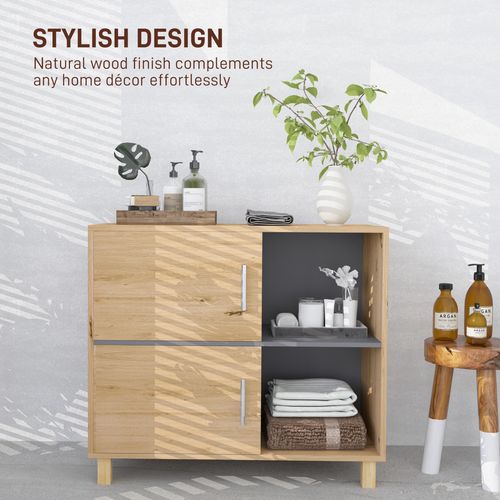 The Furniture Hubs Bath Cabinet w/ Compartments & Doors